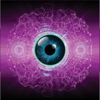 eye cyber circuit future technology concept background vector