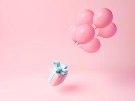 Pink balloons with copy space background