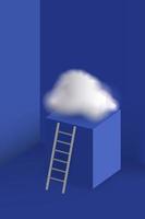 Ladder to the cloud vector