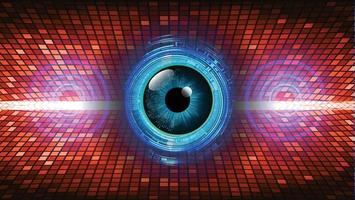 eye cyber circuit future technology concept background vector