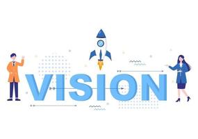 visión empresarial e ilustración de destino vector