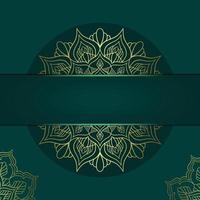 Luxury gold mandala ornate background for wedding invitation, book cover with mandala element style premium vector