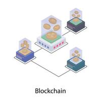 Blockchain Network Design vector