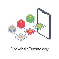 conceptos de tecnología blockchain vector