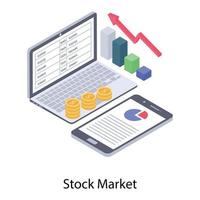 tecnología del mercado de valores vector