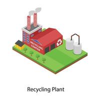 Recycling Plant Building vector