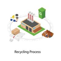 Recycling Process Elements vector