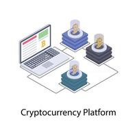Cryptocurrency Platform  and Business vector
