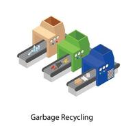 Garbage Recycling Process vector