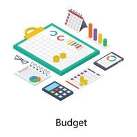 Budget Calculation Concepts vector