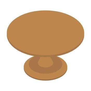 mesa redonda para cenar vector