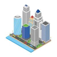 Seaside Skyscraper Building vector