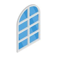 Shaped Arched Window vector