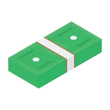 elementos de pila de dólares vector