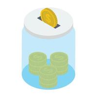 Coin Savings Box vector