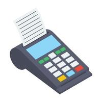 Pos Terminal and Invoice vector