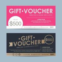 Gift voucher discount template vector