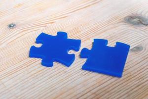 Jigsaw puzzle business concept photo