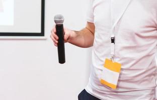 Businessman making a presentation at office. Business and success concept. photo