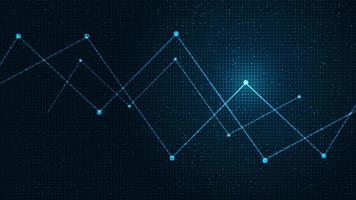 Blockchain digital con línea de microchip en el fondo de la tecnología, diseño de concepto de alta tecnología y seguridad, espacio libre para la entrada de texto vector