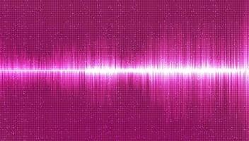 Fondo de onda de sonido digital rosa, concepto de diagrama de música y alta tecnología, diseño para estudio de música y ciencia vector