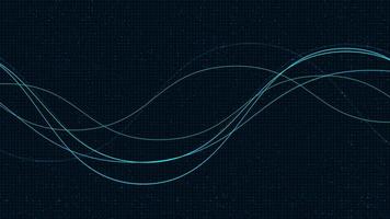 Flowing particle waves,sound wave concept,design for music studio and science,Vector Illustration. vector