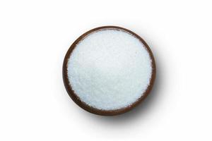 White Sugar isolate on white background photo