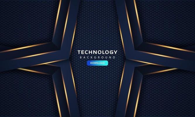 abstract dark blue frame luxury design concept innovation background