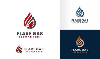 plantilla de colección de diseño de logotipo de fuego y llama vector