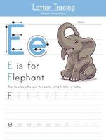 E for Elephant vector