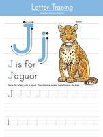 J for Jaguar vector