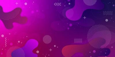 Purple background With proportions and components in a fluid, wavy shape and color gradation. vector