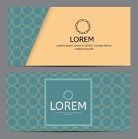 Abstract Business Card with Geometric Pattern. Vector Illustration