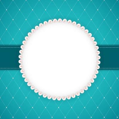 Abstract Beautuful Background with Pearl Frame. Vector Illustration