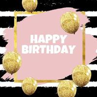 Abstract Happy Birthday Background with Glitter Splash in Modern Style. Vector Illustration