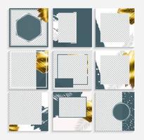 Set of Design backgrounds Template for social media post frame. Vector Illustration