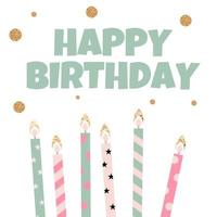 Abstract Happy Birthday Background with Glitter Splash in Modern Style. Vector Illustration