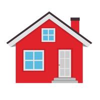 Abstract House Icon on White Background. Vector Illustration