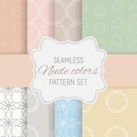 Abstract Seamless geometric pattern in nude colors collection set. Vector Illustration