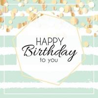 Abstract Happy Birthday Background with Glitter Splash in Modern Style. Vector Illustration