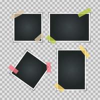 Instant Photos on Transparent  Background  Vector Illustration