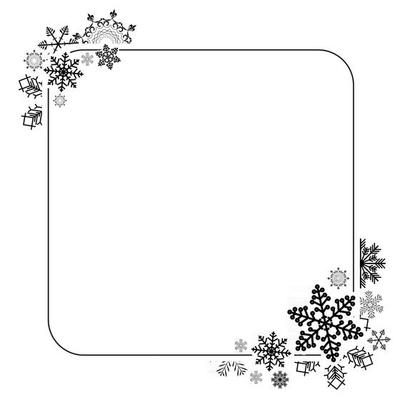 Abstract Winter Design Frame with Snowflakes. Vector Illustration