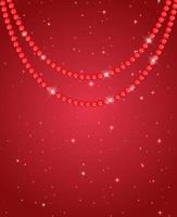 Abstract background with natural pearl garlands of beads. Vector illustration