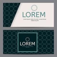 Abstract Business Card with Geometric Pattern. Vector Illustration