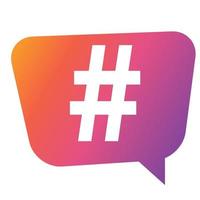 Hashtag icon template design. Vector Illustration