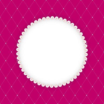 Abstract Beautuful Background with Pearl Frame. Vector Illustration
