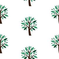 Abstract Vector Tree Seamless Pattern Background Illustration