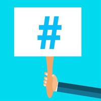 Hashtag icon template design. Vector Illustration