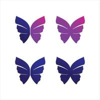 diseño de icono de mariposa de belleza insecto animal y símbolo de icono de belleza vector