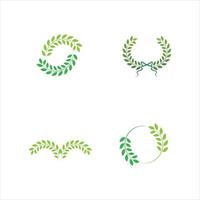 logotipos de hojas y plantas de árboles de la ecología de las hojas verdes vector